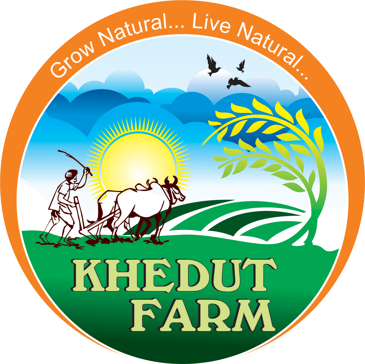 Khedut Farm Logo | Fresh Vegetables | Fruites | Dry Fruites | Atta | Daal |